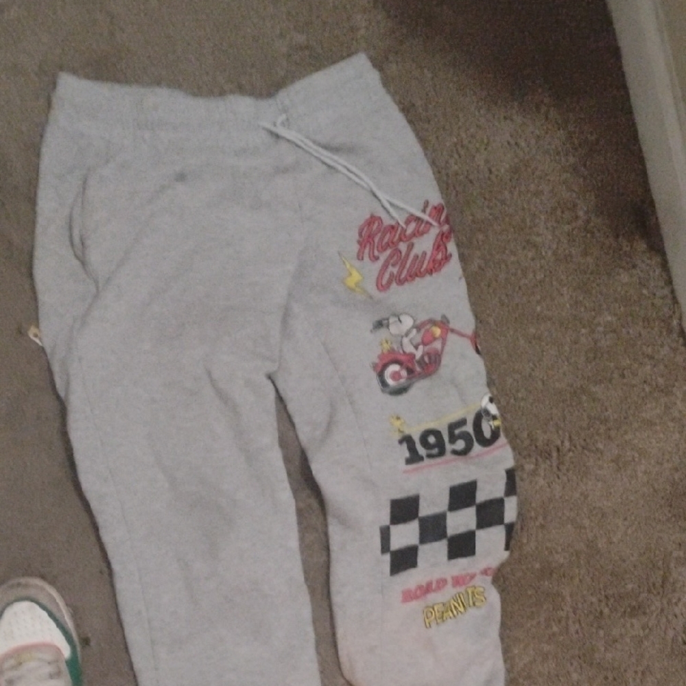 Peanuts Light Gray Racing Club Sweatpants